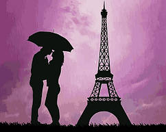 VP 1227 Побачення біля Ейфелевої вежі Картина за номерами на полотні 40х50см