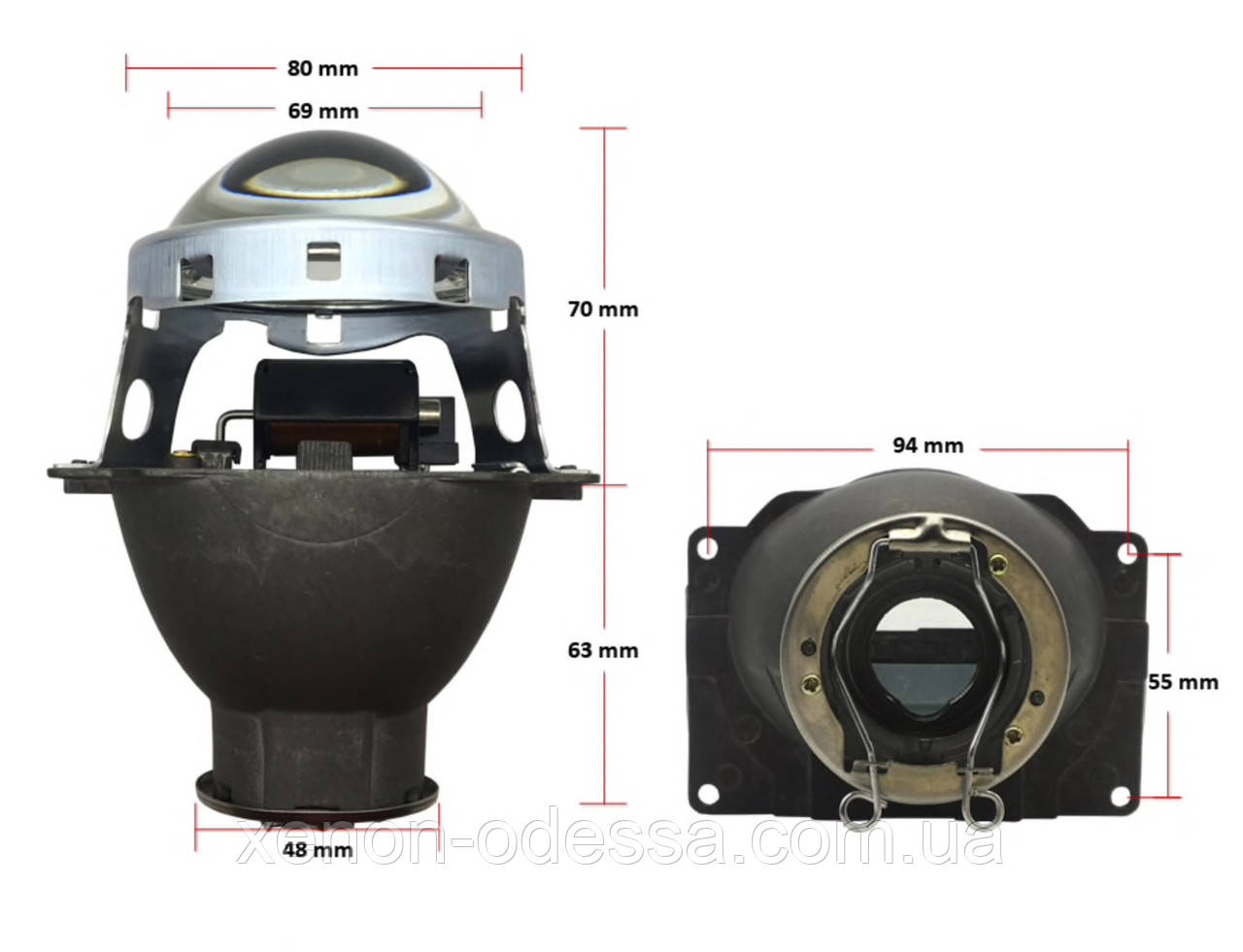 Біксенонові лінзи Taochis Hella R H7/Коito Q5 H7 R 3.0" Дзеркальна