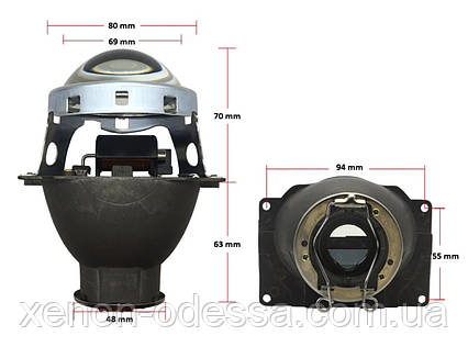 Біксенонові лінзи Taochis Hella R H7/Коito Q5 H7 R 3.0" Дзеркальна, фото 1
