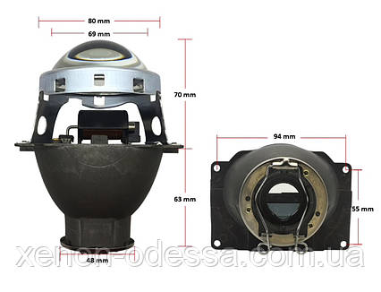 Біксенонові лінзи Taochis Hella R H7/Коito Q5 H7 R 3.0" Дзеркальна, фото 2