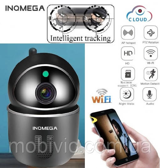 IP камера INQMEGA WiFi (удаленный просмотр), сигнализация (black) - ORIGINAL - фото 1 - id-p1106809011