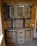 Буфет дерев'яний комплектований барною стійкою, масивний, фото 2