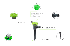 Дощівник Presto-PS зрошувач багатофункціональний "Гриб" (8108G), фото 2