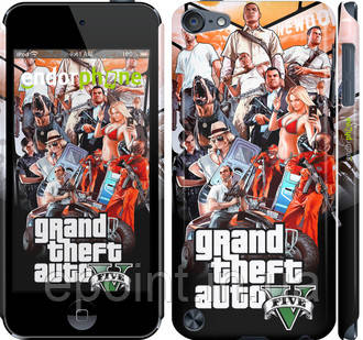 Чехол на iPod Touch 5 GTA 5. Collage v2 "2815c-35"