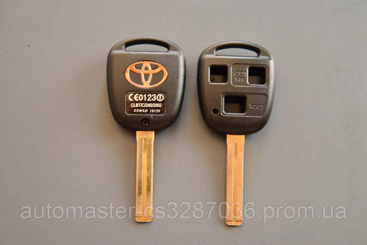 Корпус для автоключа TOYOTA (тойота) 3 кнопки , лезо TOY 48