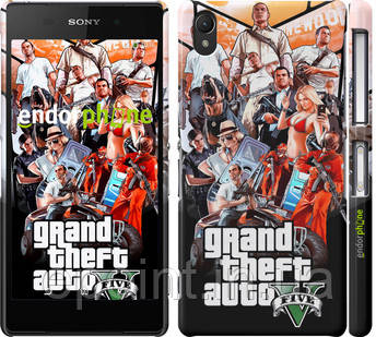 Чехол на Sony Xperia Z2 D6502/D6503 GTA 5. Collage v2 "2815c-43"
