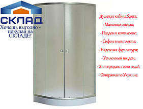 Душова кабіна Sansa S 80/15 80х80 см, напівкруг, низький піддон.