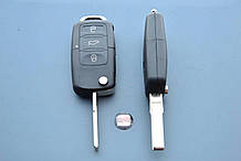 Корпус выкидного ключа для Seat (сиат) 3 - кнопки, лезвие HU66