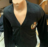 Пуловер чоловічий темний вовняний трикотажний сірий