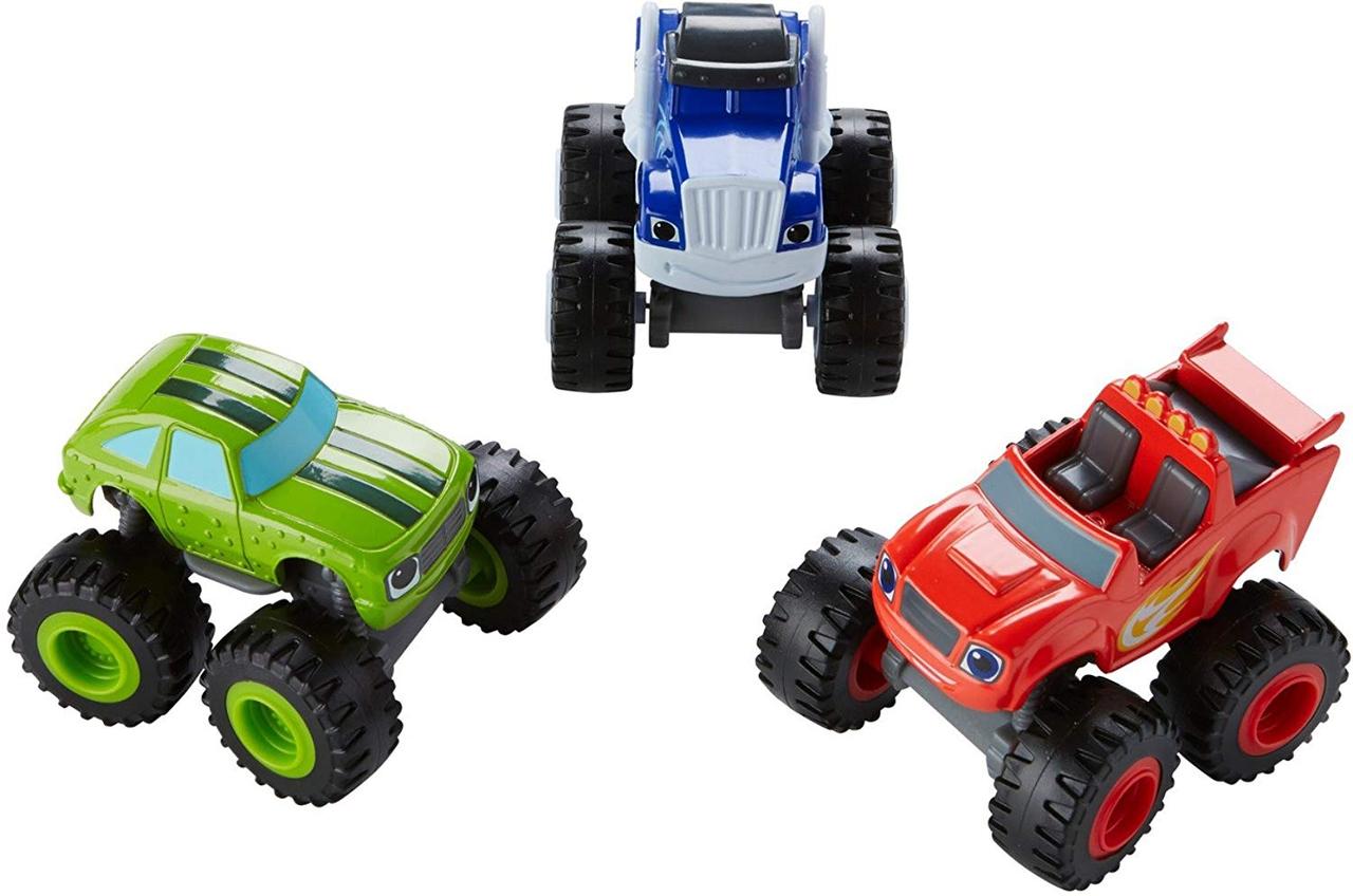 Вспиш і диво машинки Вспиш Трощила Огурчик 3 шт Fisher-Price Blaze & the Monster Machines