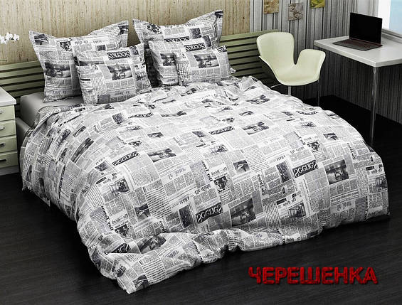 Полуторний набір постільної білизни 150*220 з Бязі "Gold" №157271 Черешенка™, фото 1
