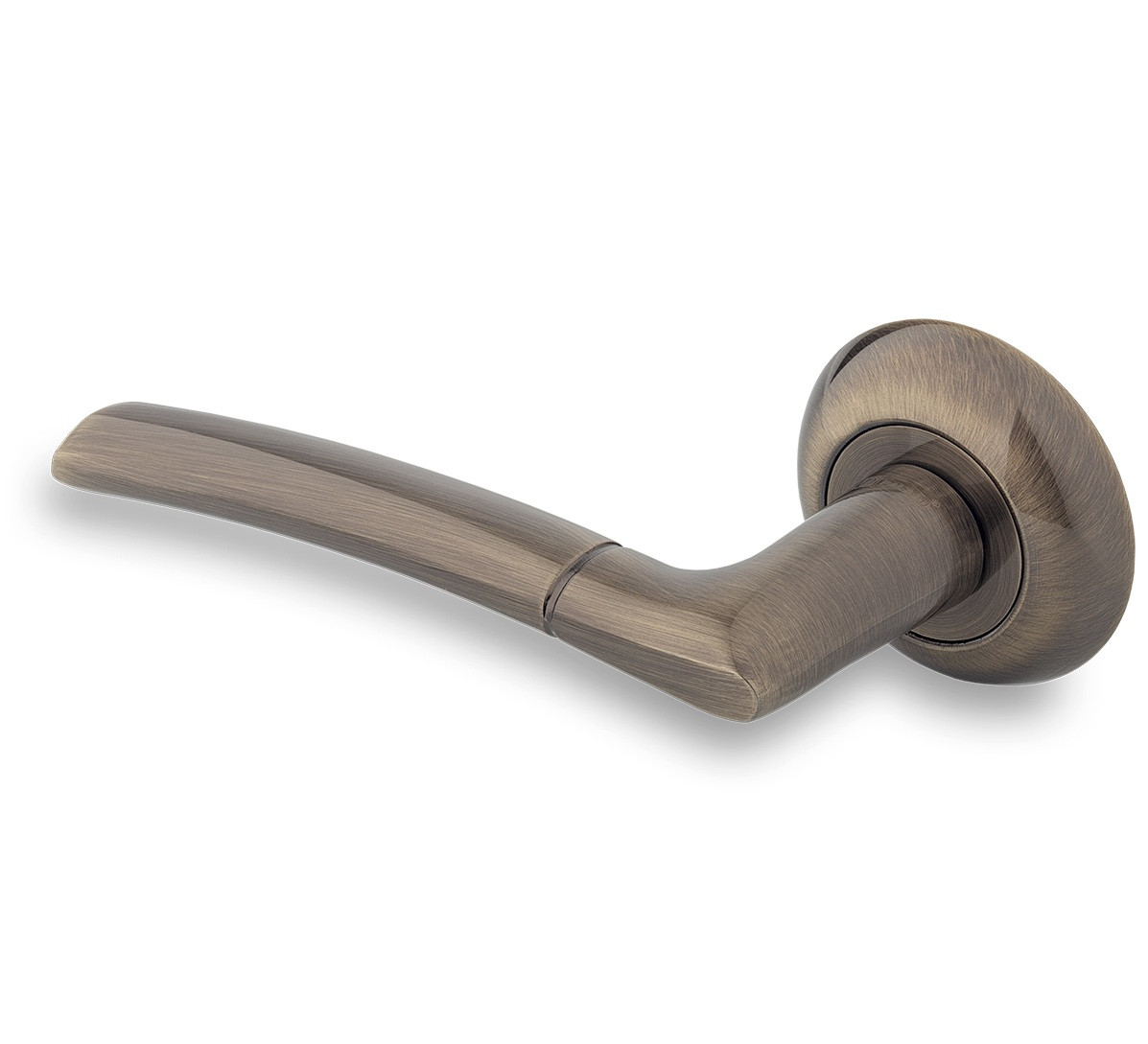 Ручка на розетці Paladii НІКА кругла AB бронза