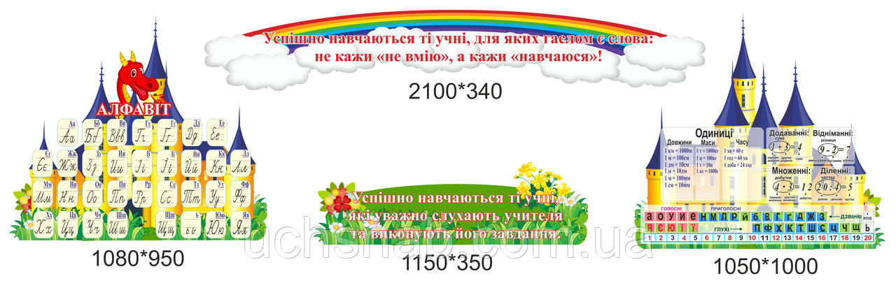 Комплект стендів - у Світі Знань (без кишень)