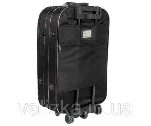Текстильний маленький чемодан для ручної поклажі Suitcase на колесах чорний, фото 2