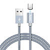 Кабель магнитный Type-C HOCO U40A 100см |2A| Metal Grey, фото 2