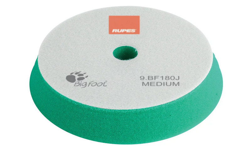Полірувальний круг поролоновий середній - Rupes BigFoot medium 150/180 мм. зелений (9.BF180J)