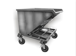 Контейнер-самоскид на колесах 1,0 м. куб під автонавантажувач