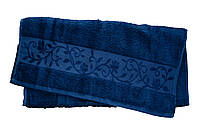 Полотенце махровое "Hanibaba" бамбук 50x90 темно-синее