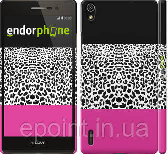 Чохол на Huawei Ascend P7 Шкура леопарда v3 "2723c-49", фото 1