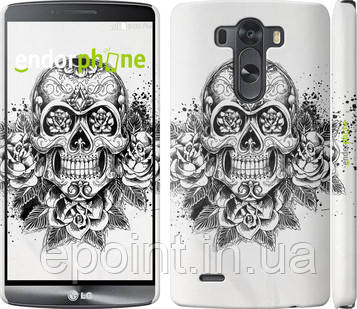 Чохол на LG G3 D855 Череп і троянди "1208c-47"