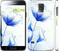 Чохол на Samsung Galaxy S5 Duos SM G900FD Квітка синій "2384c-62"
