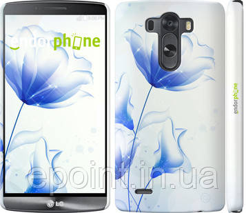 Чехол на LG G3 D855 Цветок синий "2384c-47", фото 1