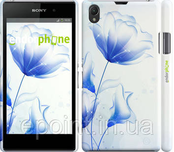 Чохол на Sony Xperia Z1 C6902 Квітка синій "2384c-38"