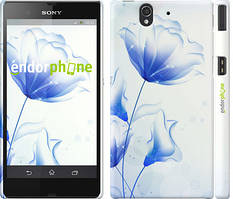 Чехол на Sony Xperia Z C6602 Цветок синий "2384c-40"