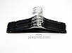 Плічка трипеля для одягу пластикові MAU-45 чорного кольору, довжина 450 мм, фото 3
