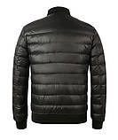 Куртка чоловіча демісезонна утеплена стьобана чорна, розміри M, L, XL, 2XL, 3XL, фото 2