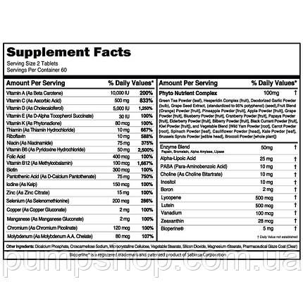 Вітаміни для чоловіків Evlution Nutrition VitaMode 120 таб. (аналог Opti-men), фото 3
