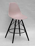 Полубарный стілець Nik BK Eames, рожевий, фото 2