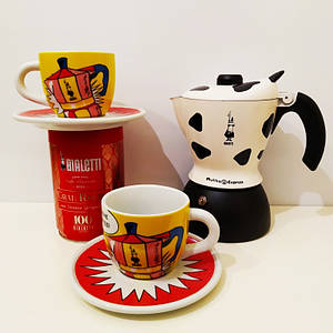 Чашка з блюдцем Bialetti Tazza Cappuccino Collezione Arte Lichtenstein для капучино 250 мл.