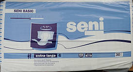 Seni Basic Extra Large 4 підгузки для дорослих 5 крапель 30 штук