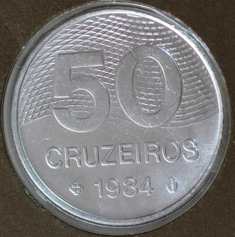 Монета Бразилії 50 крузейро 1984 р.