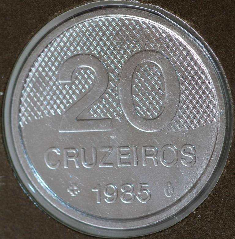 Монета Бразилії 20 крузейро 1983-85 рр.