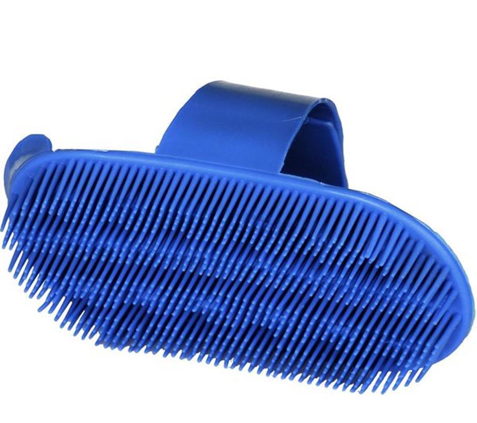 Щітка пластикова для догляду за кіньми, синя KERBL (Німеччина)