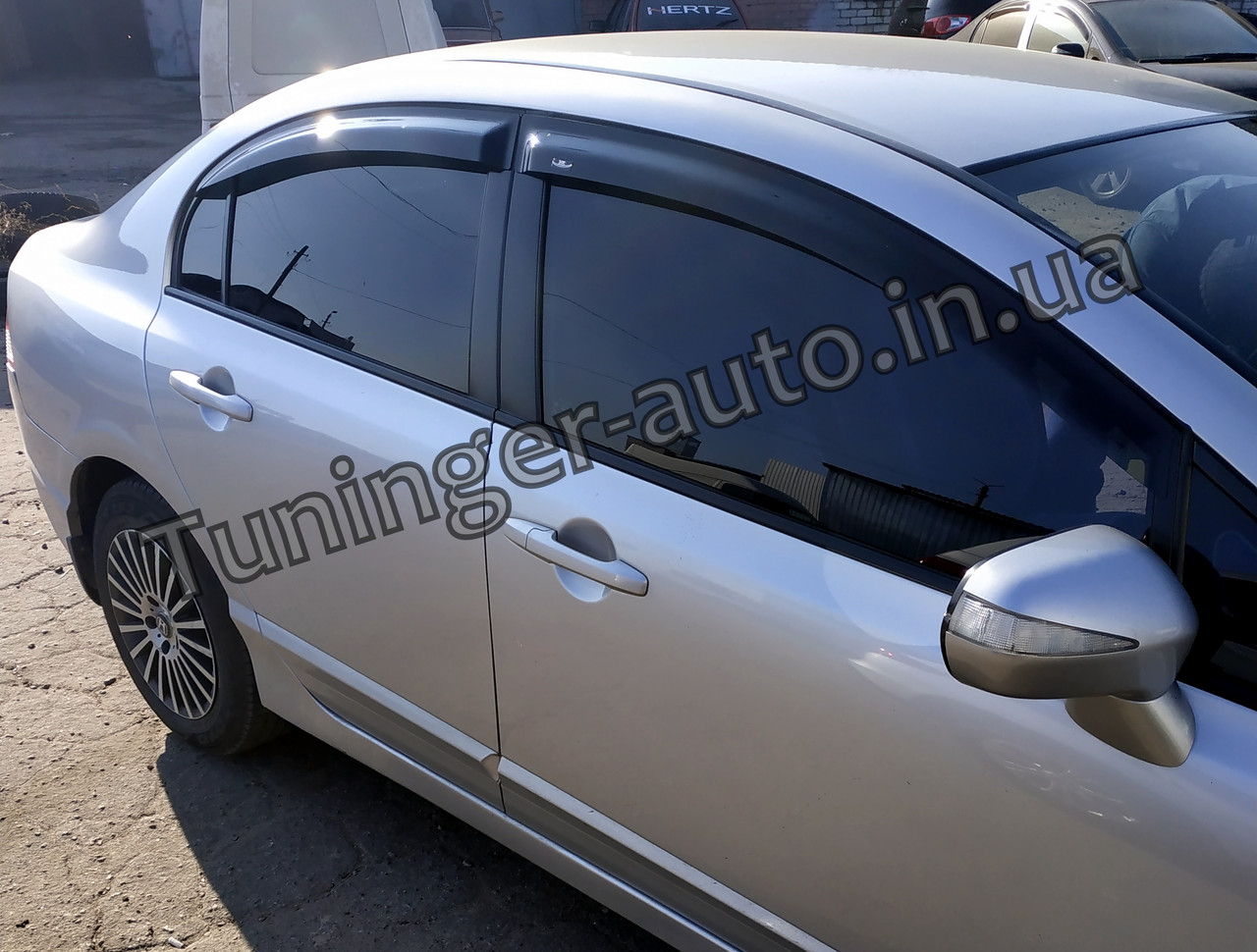 Дефлектори вікон (вітровики) Honda Civic (сидан) 2006-2012 (HIC)