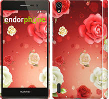 Чохол на Huawei Ascend P7 Дощ із троянд "1873c-49"