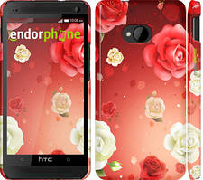 Чохол на HTC One M7 Дощ із троянд (1873c-36"