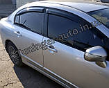 Вітровики, дефлектори вікон Honda Civic sedan 2006-2011 (HIC/Тайван), фото 3