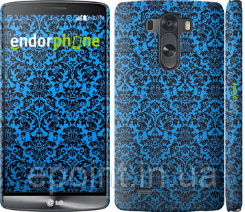 Чохол на LG G3 dual D856 Синій візерунок бароко "2117c-56"