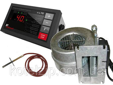 Комплект автоматики котла KG Elektronik SP-30 PID + вентилятор WPA X2, фото 1