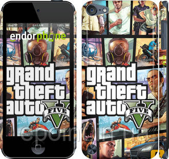 Чехол на iPod Touch 5 GTA 5. Collage "630c-35"