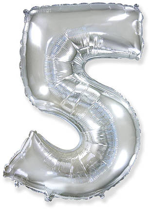Цифра FLEXMETAL-ФМ 40" Срібло 5 (УП), фото 1