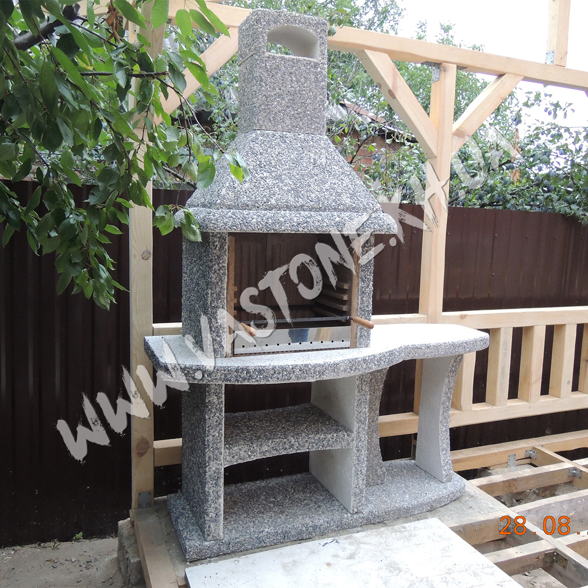 Камин барбекю садовый «Каир» со столом - фото 8 - id-p446897564