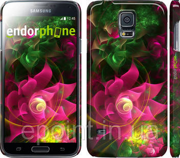 Чохол на Samsung Galaxy S5 Duos SM G900FD Абстрактні квіти 2 "818c-62"