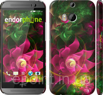 Чохол на HTC One M8 dual sim Абстрактні квіти 2 "818c-55"