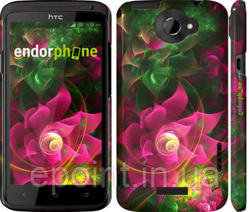 Чохол на HTC One X Абстрактні квіти 2 "818c-42"