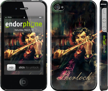 Чехол на iPhone 4s Шерлок "438c-12"